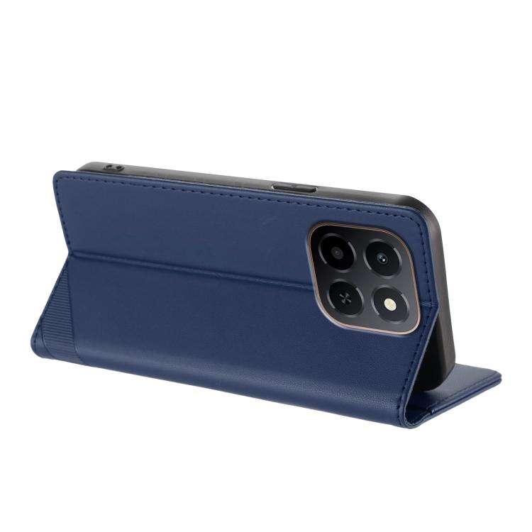 For Honor X6c Embossed Multi-functional Wallet Retro Leather Phone Case(Dark Blue)