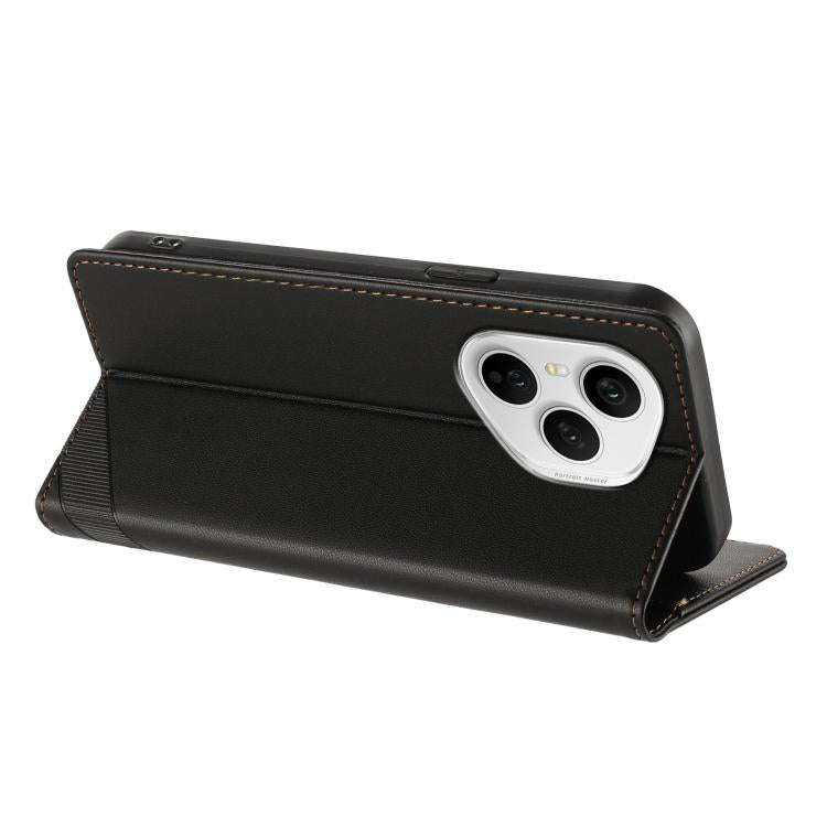 For Honor 400 Pro Global 160.8mm Embossed Multi-functional Wallet Retro Leather Phone Case(Black)