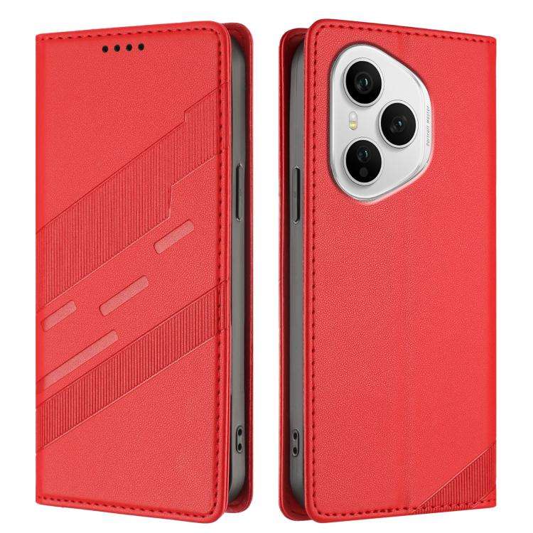 For Honor 400 Pro Global 160.8mm Embossed Multi-functional Wallet Retro Leather Phone Case(Red)