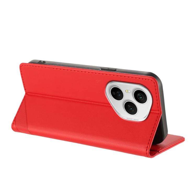 For Honor 400 Pro Global 160.8mm Embossed Multi-functional Wallet Retro Leather Phone Case(Red)