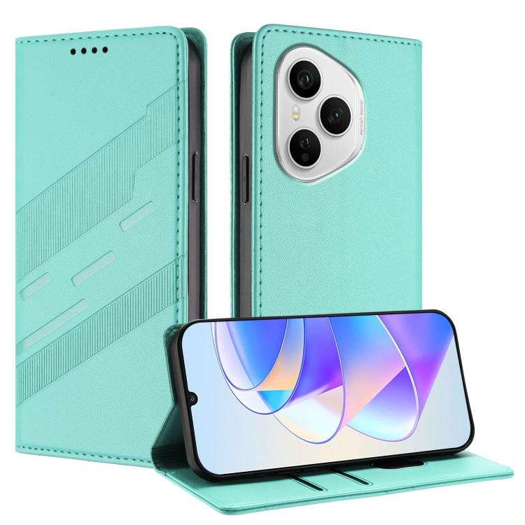 For Honor 400 Pro Global 160.8mm Embossed Multi-functional Wallet Retro Leather Phone Case(Mint G...