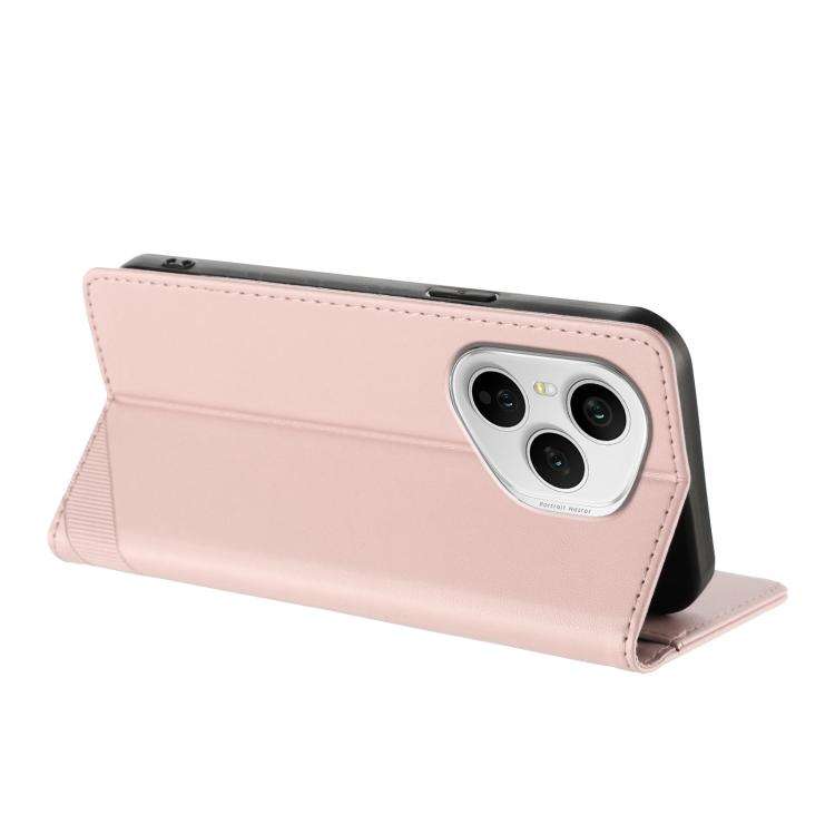 For Honor 400 Pro Global 160.8mm Embossed Multi-functional Wallet Retro Leather Phone Case(Pink)