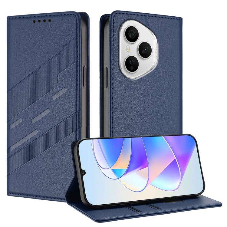 For Honor 400 Pro Global 160.8mm Embossed Multi-functional Wallet Retro Leather Phone Case(Dark B...