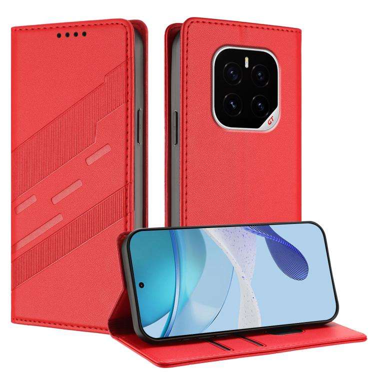 For Honor GT Pro Embossed Multi-functional Wallet Retro Leather Phone Case(Red)