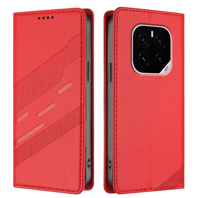 For Honor GT Pro Embossed Multi-functional Wallet Retro Leather Phone Case(Red)