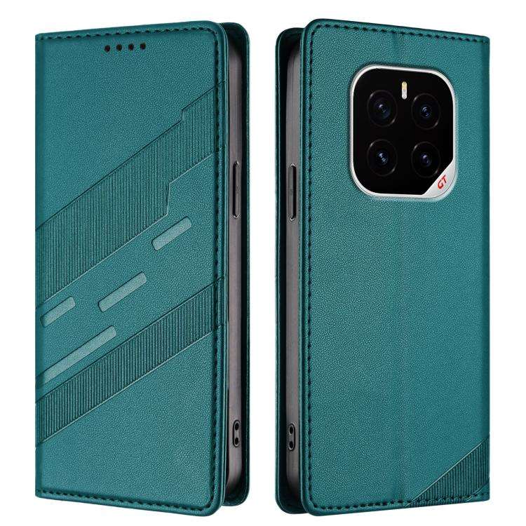 For Honor GT Pro Embossed Multi-functional Wallet Retro Leather Phone Case(Dark Green)
