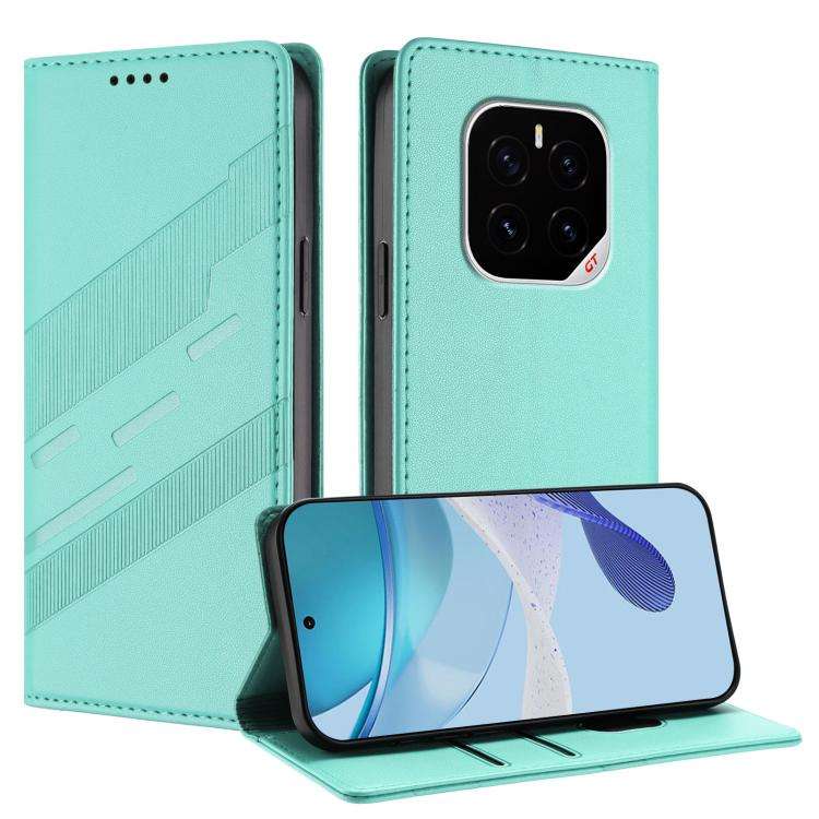 For Honor GT Pro Embossed Multi-functional Wallet Retro Leather Phone Case(Mint Green)