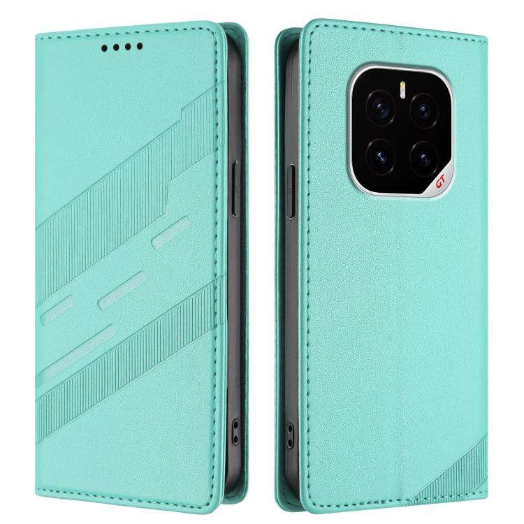 For Honor GT Pro Embossed Multi-functional Wallet Retro Leather Phone Case(Mint Green)