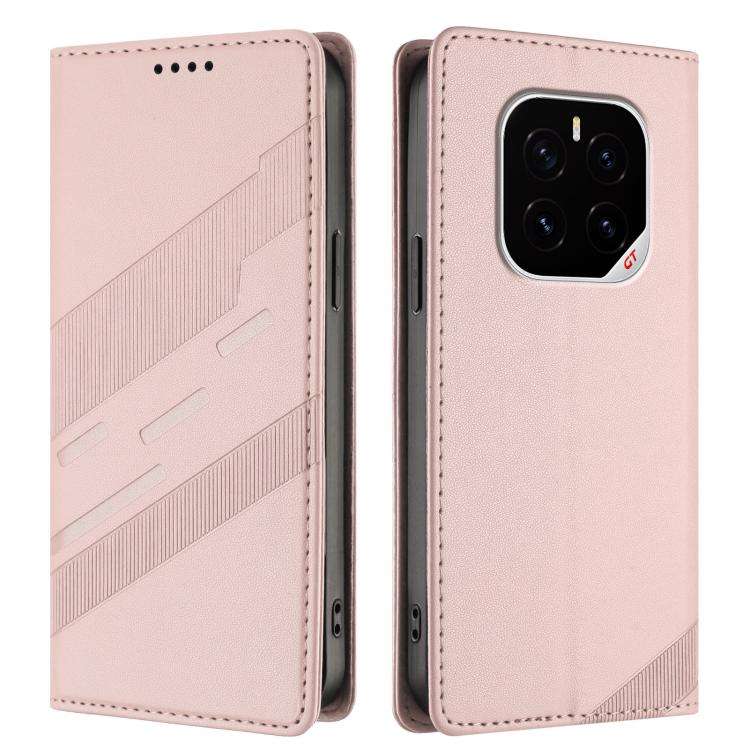 For Honor GT Pro Embossed Multi-functional Wallet Retro Leather Phone Case(Pink)