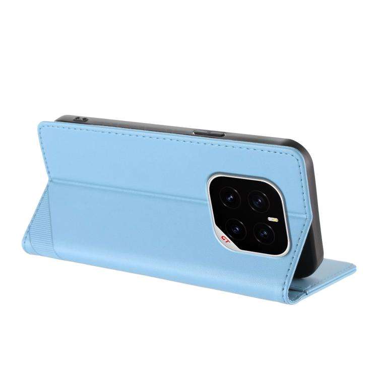 For Honor GT Pro Embossed Multi-functional Wallet Retro Leather Phone Case(Light Blue)