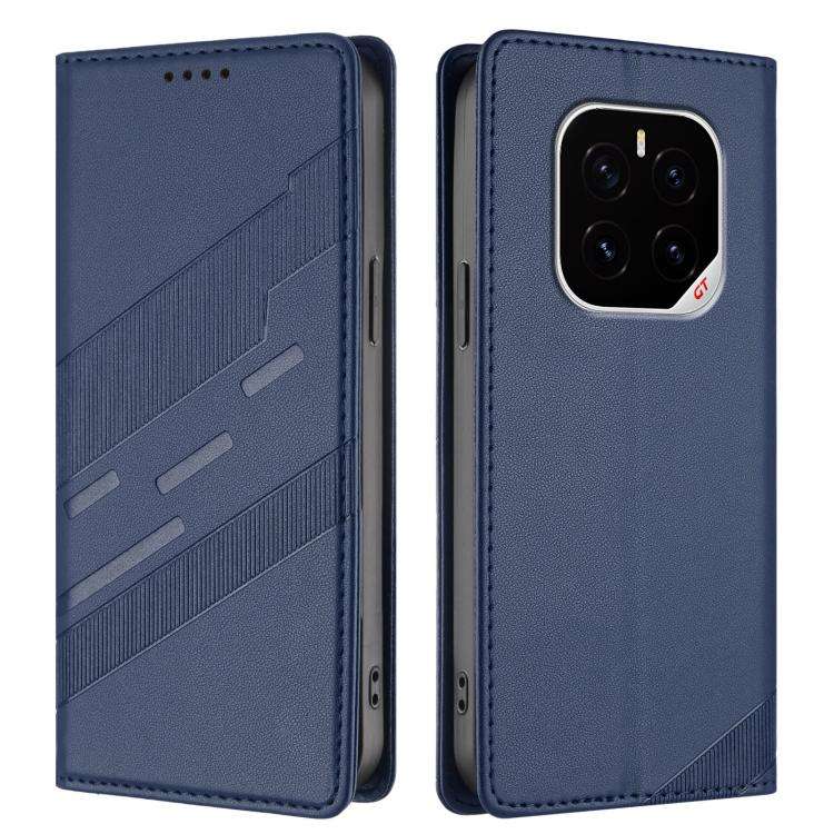 For Honor GT Pro Embossed Multi-functional Wallet Retro Leather Phone Case(Dark Blue)