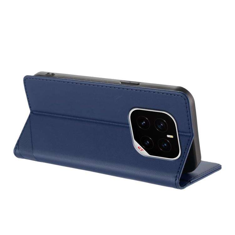 For Honor GT Pro Embossed Multi-functional Wallet Retro Leather Phone Case(Dark Blue)