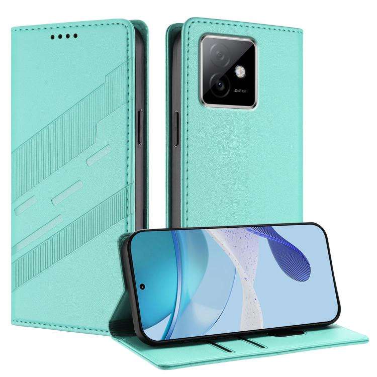 For Honor X60 GT Embossed Multi-functional Wallet Retro Leather Phone Case(Mint Green)