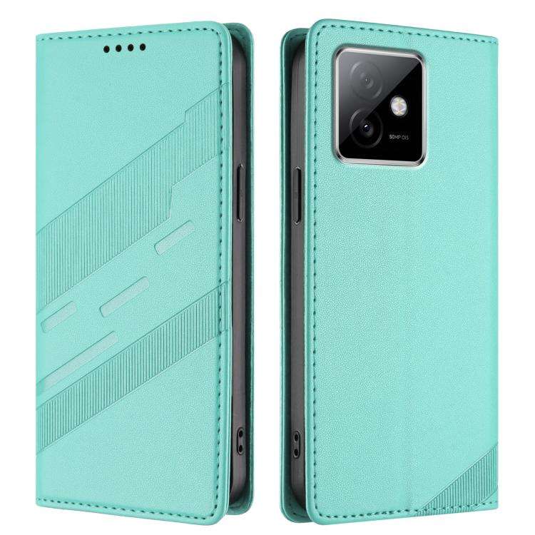 For Honor X60 GT Embossed Multi-functional Wallet Retro Leather Phone Case(Mint Green)