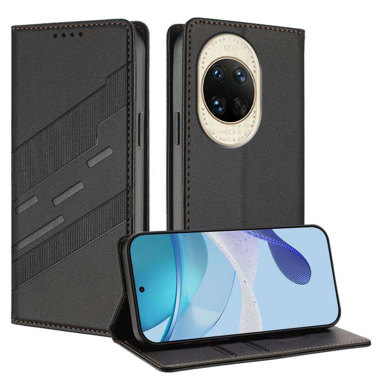 For Huawei nova 14 Embossed Multi-functional Wallet Retro Leather Phone Case(Black)