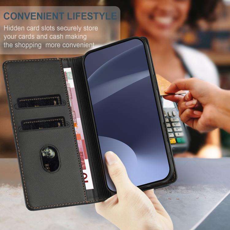 For Huawei nova 14 Embossed Multi-functional Wallet Retro Leather Phone Case(Black)