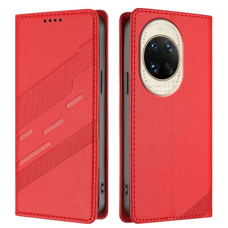 For Huawei nova 14 Embossed Multi-functional Wallet Retro Leather Phone Case(Red)