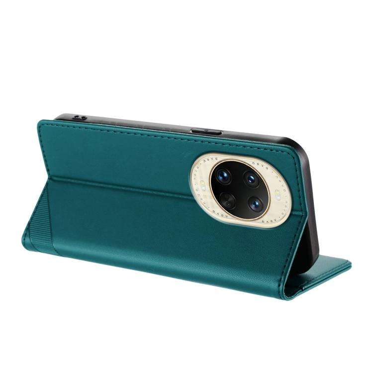 For Huawei nova 14 Embossed Multi-functional Wallet Retro Leather Phone Case(Dark Green)