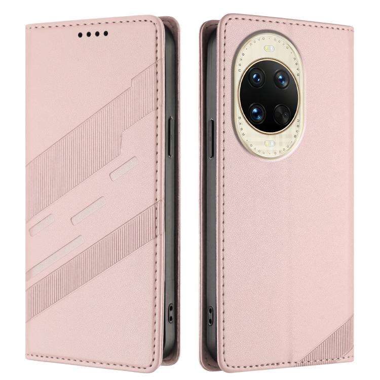 For Huawei nova 14 Embossed Multi-functional Wallet Retro Leather Phone Case(Pink)