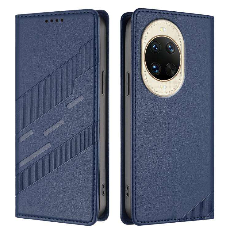For Huawei nova 14 Embossed Multi-functional Wallet Retro Leather Phone Case(Dark Blue)