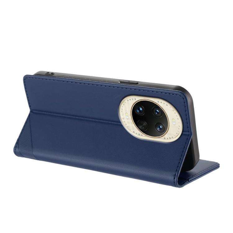 For Huawei nova 14 Embossed Multi-functional Wallet Retro Leather Phone Case(Dark Blue)