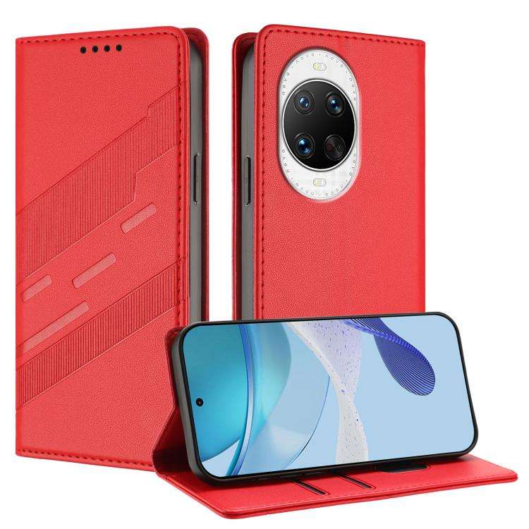 For Huawei nova 14 Pro Embossed Multi-functional Wallet Retro Leather Phone Case(Red)
