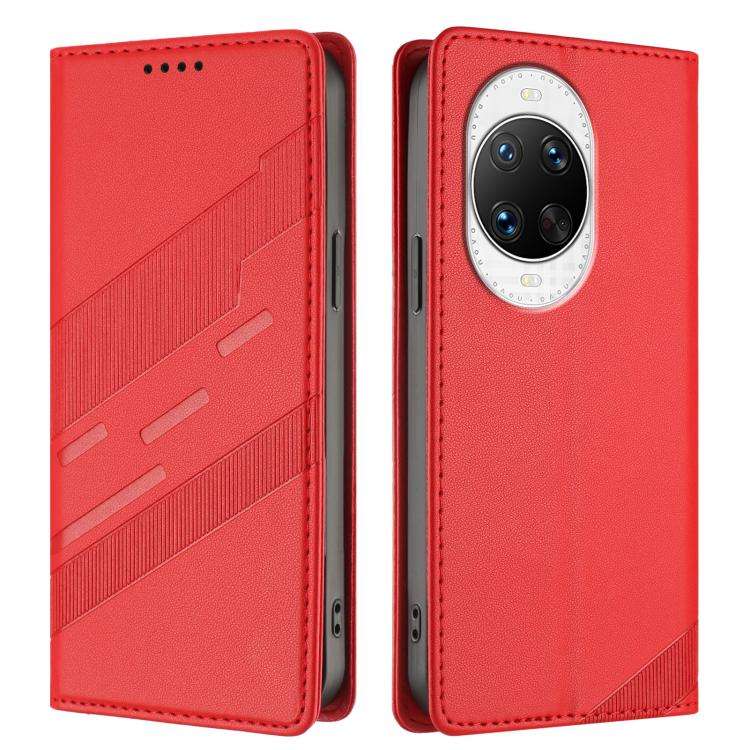For Huawei nova 14 Pro Embossed Multi-functional Wallet Retro Leather Phone Case(Red)