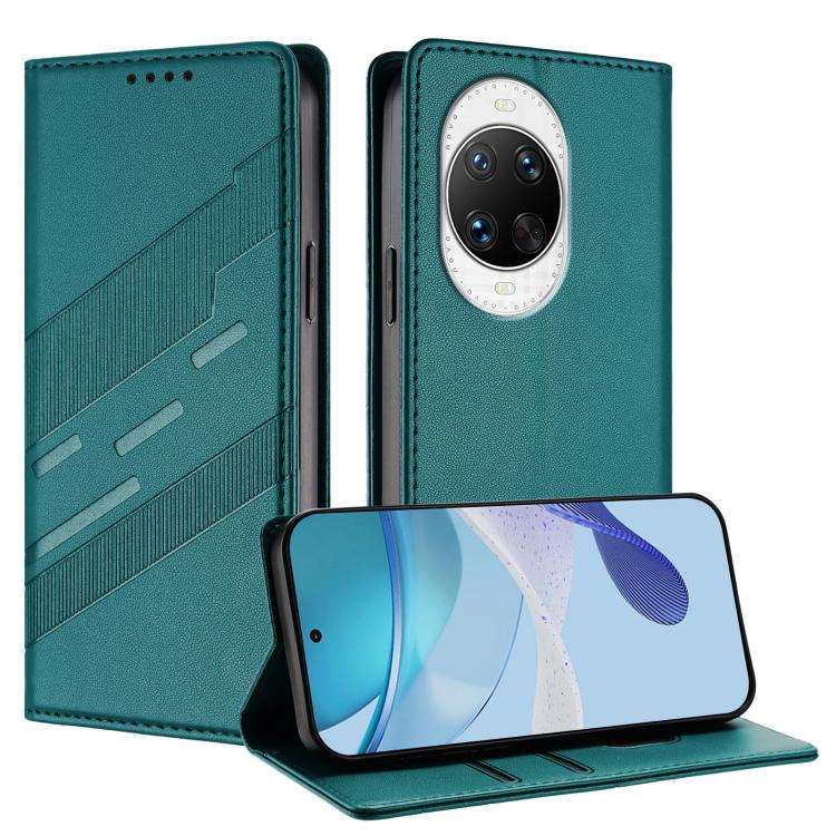 For Huawei nova 14 Pro Embossed Multi-functional Wallet Retro Leather Phone Case(Dark Green)