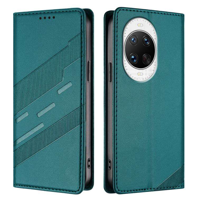 For Huawei nova 14 Pro Embossed Multi-functional Wallet Retro Leather Phone Case(Dark Green)