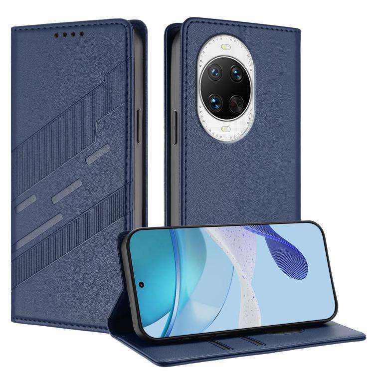For Huawei nova 14 Pro Embossed Multi-functional Wallet Retro Leather Phone Case(Dark Blue)