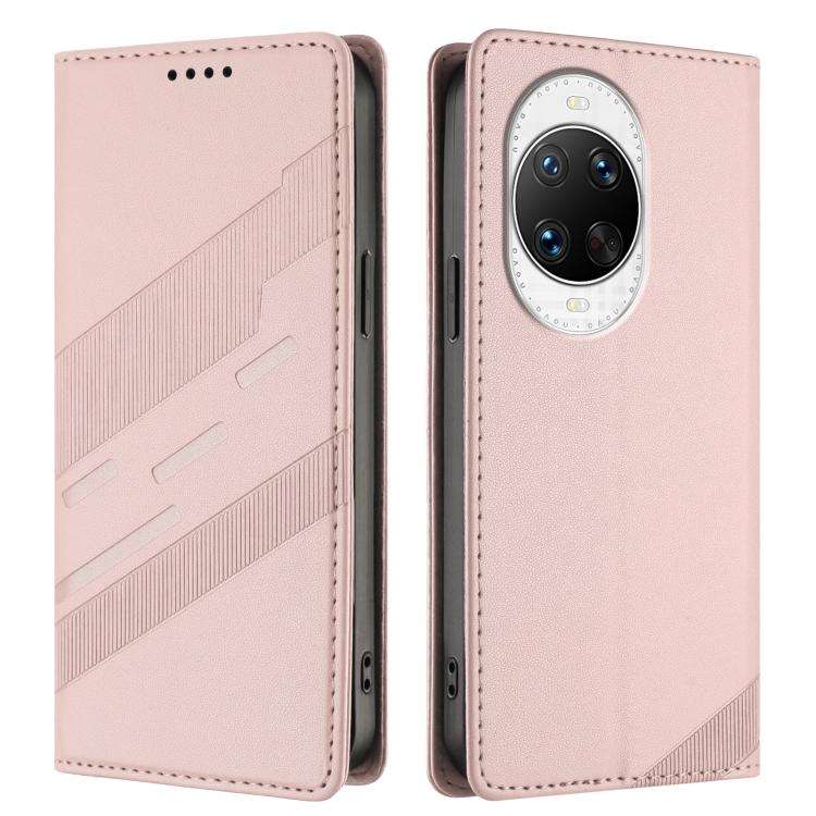 For Huawei nova 14 Ultra Embossed Multi-functional Wallet Retro Leather Phone Case(Pink)
