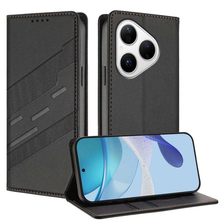 For Huawei Pura 80 Embossed Multi-functional Wallet Retro Leather Phone Case(Black)