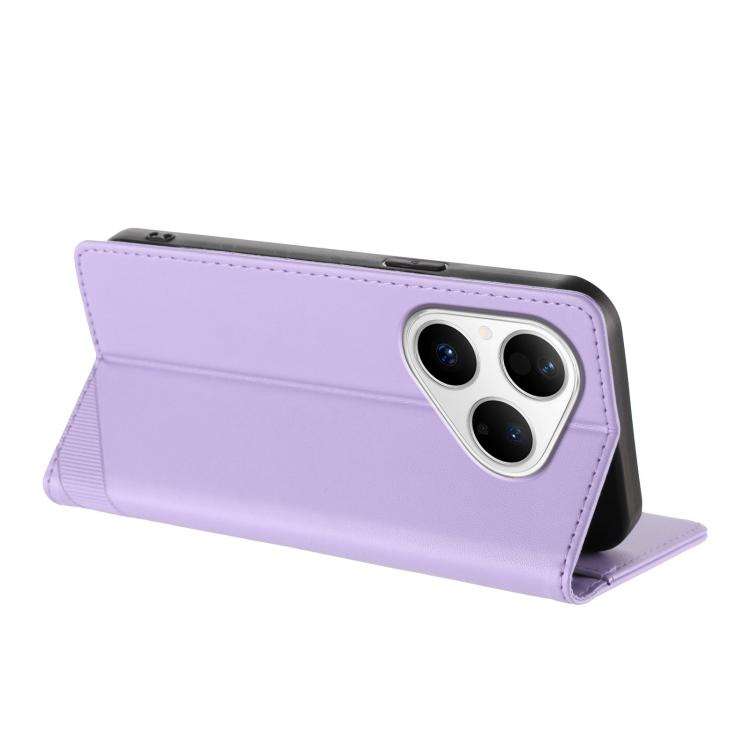 For Huawei Pura 80 Embossed Multi-functional Wallet Retro Leather Phone Case(Light Purple)