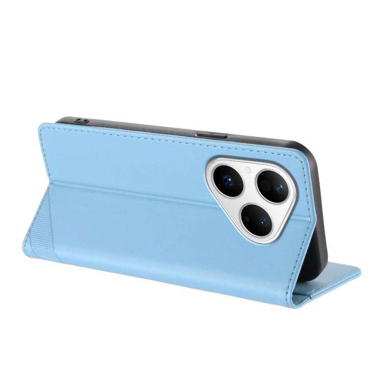 For Huawei Pura 80 Embossed Multi-functional Wallet Retro Leather Phone Case(Light Blue)