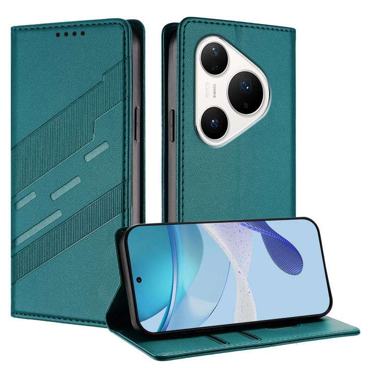 For Huawei Pura 80 Pro Embossed Multi-functional Wallet Retro Leather Phone Case(Dark Green)