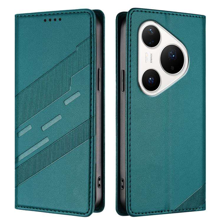 For Huawei Pura 80 Pro Embossed Multi-functional Wallet Retro Leather Phone Case(Dark Green)