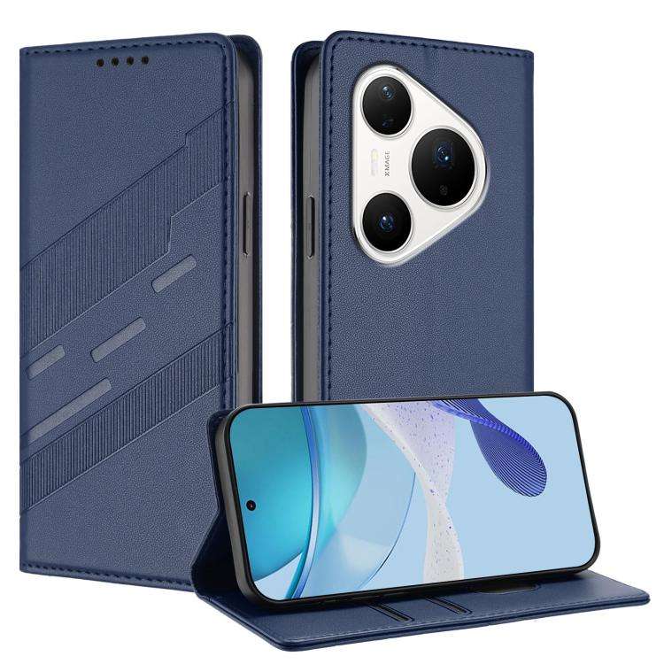For Huawei Pura 80 Pro Embossed Multi-functional Wallet Retro Leather Phone Case(Dark Blue)