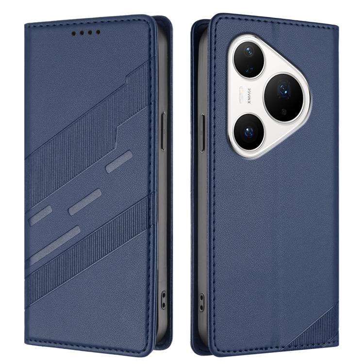 For Huawei Pura 80 Pro Embossed Multi-functional Wallet Retro Leather Phone Case(Dark Blue)