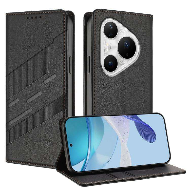 For Huawei Pura 80 Pro+ Embossed Multi-functional Wallet Retro Leather Phone Case(Black)