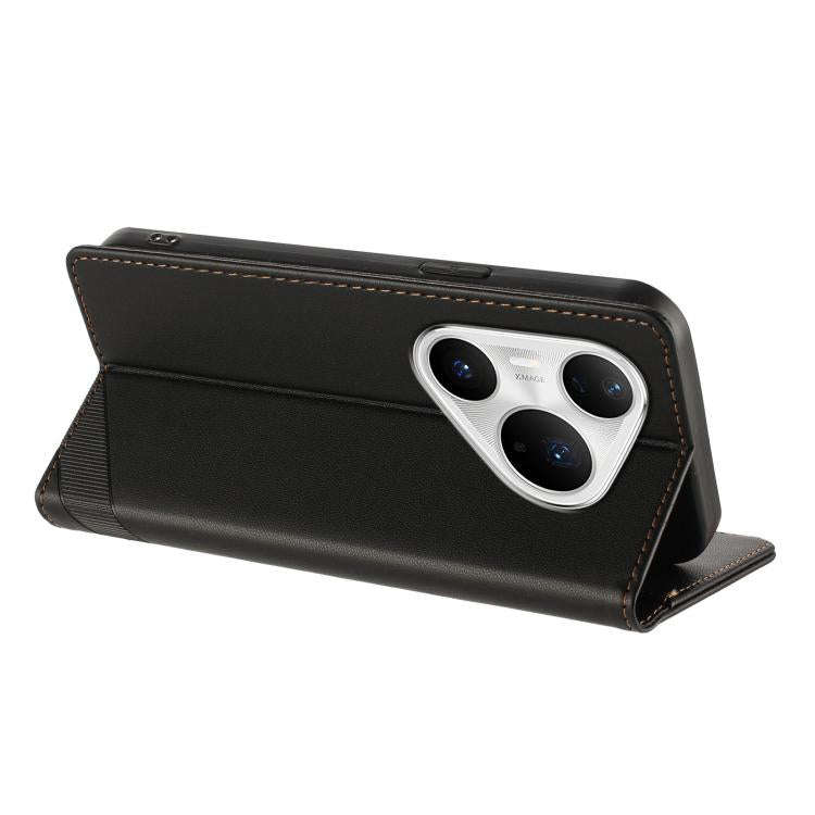 For Huawei Pura 80 Pro+ Embossed Multi-functional Wallet Retro Leather Phone Case(Black)