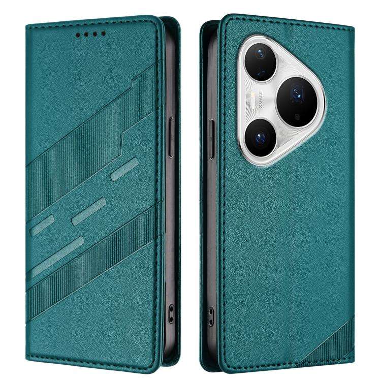 For Huawei Pura 80 Pro+ Embossed Multi-functional Wallet Retro Leather Phone Case(Dark Green)