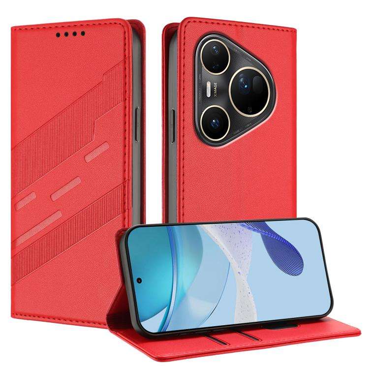 For Huawei Pura 80 Pro Ultra Embossed Multi-functional Wallet Retro Leather Phone Case(Red)