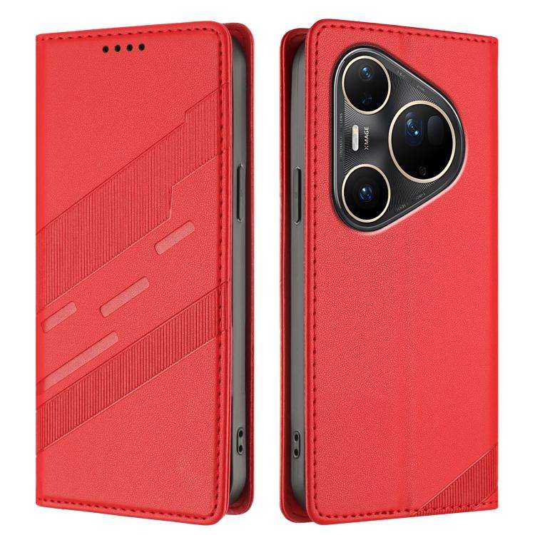 For Huawei Pura 80 Pro Ultra Embossed Multi-functional Wallet Retro Leather Phone Case(Red)
