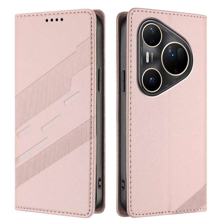 For Huawei Pura 80 Pro Ultra Embossed Multi-functional Wallet Retro Leather Phone Case(Pink)
