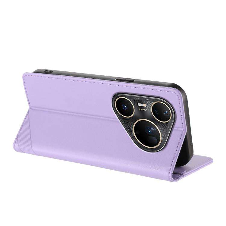 For Huawei Pura 80 Pro Ultra Embossed Multi-functional Wallet Retro Leather Phone Case(Light Purple)