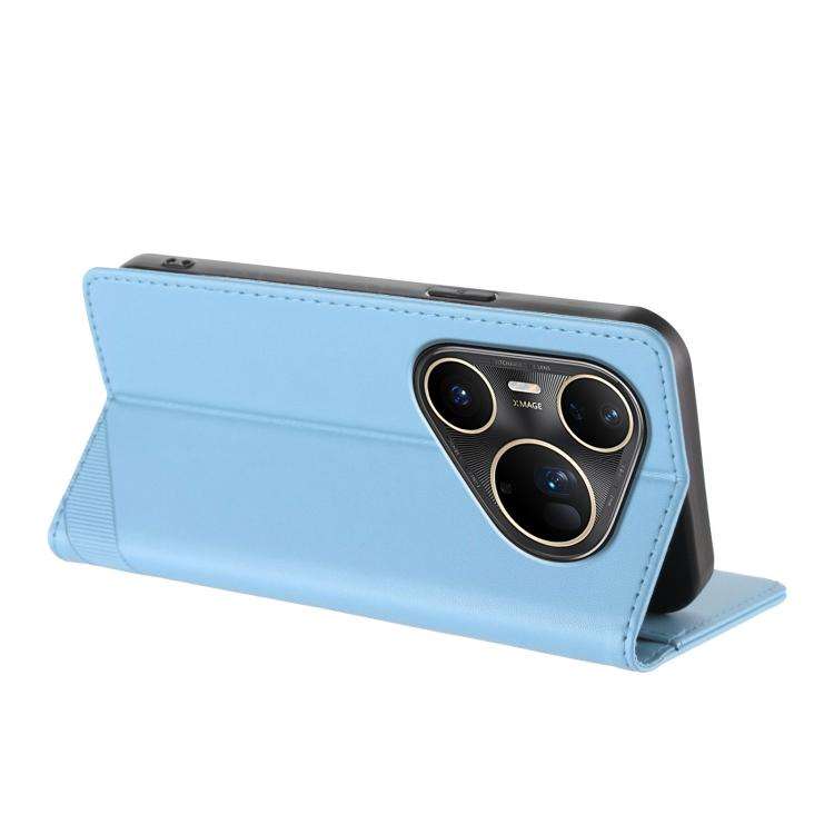 For Huawei Pura 80 Pro Ultra Embossed Multi-functional Wallet Retro Leather Phone Case(Light Blue)