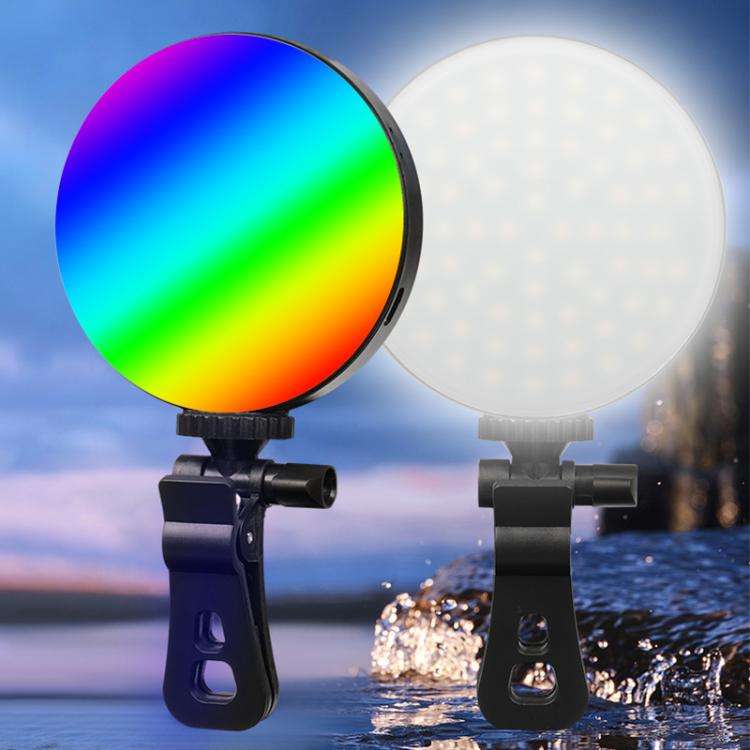 GZ-669 Full Color Round Portable Pocket Fill Light(Cold/Warm/White Light)