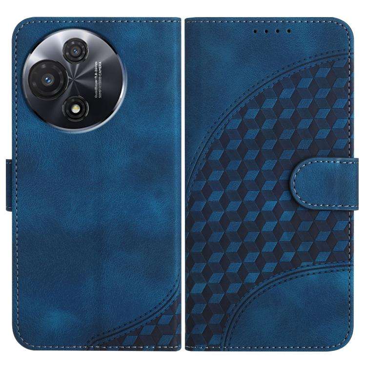 For TCL 60R 5G YX0060 Elephant Head Embossed Phone Leather Case with Lanyard(Royal Blue)