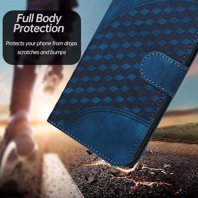 For TCL 60R 5G YX0060 Elephant Head Embossed Phone Leather Case with Lanyard(Royal Blue)