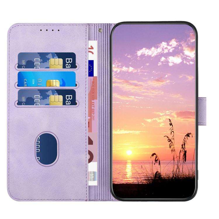 For TCL 60R 5G YX0060 Elephant Head Embossed Phone Leather Case with Lanyard(Light Purple)